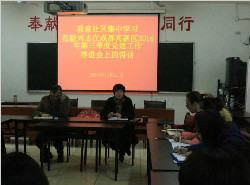 肖家河联谊社区组织学习传达《习近平总书记对准则和条例的最权威解读》及《范毅同志在成都高新区2016年第三季度党